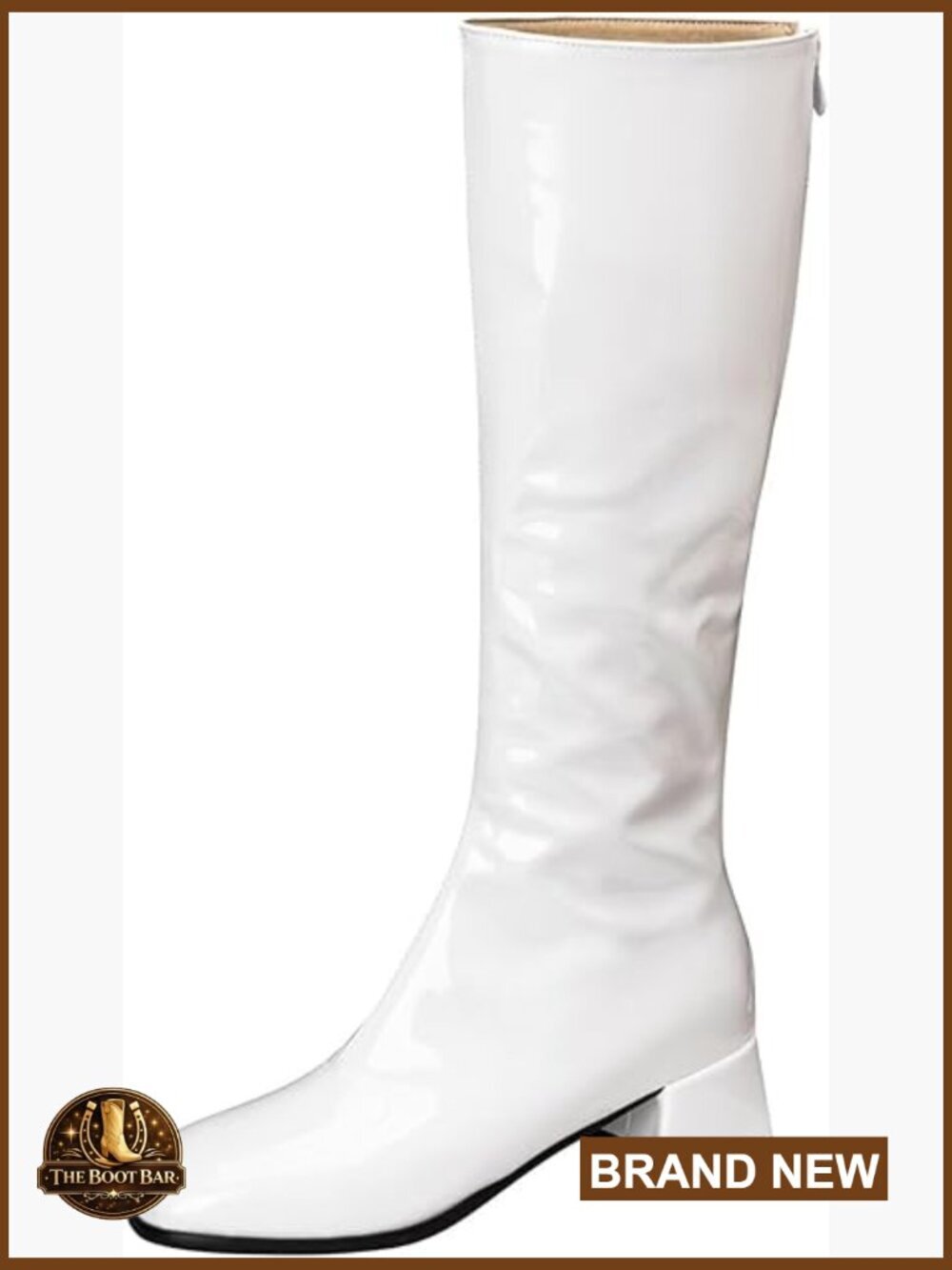 Chunky Low Heel Knee High Boots Square Toe Zipper Tall Winter Shoes